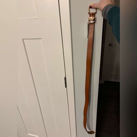 Antropologie Structured Keeper Belt NWOT brown and gold - Picture 6 of 9